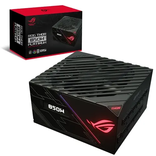 Asus ROG-THOR-850P-P 850W 80+ Platinum 135mm Full Modüler Gaming Power Supply + Power Kablosu Hediyeli