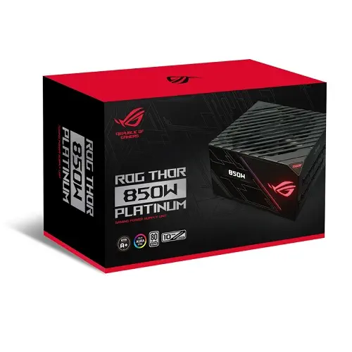 Asus ROG-THOR-850P-P 850W 80+ Platinum 135mm Full Modüler Gaming Power Supply + Power Kablosu Hediyeli