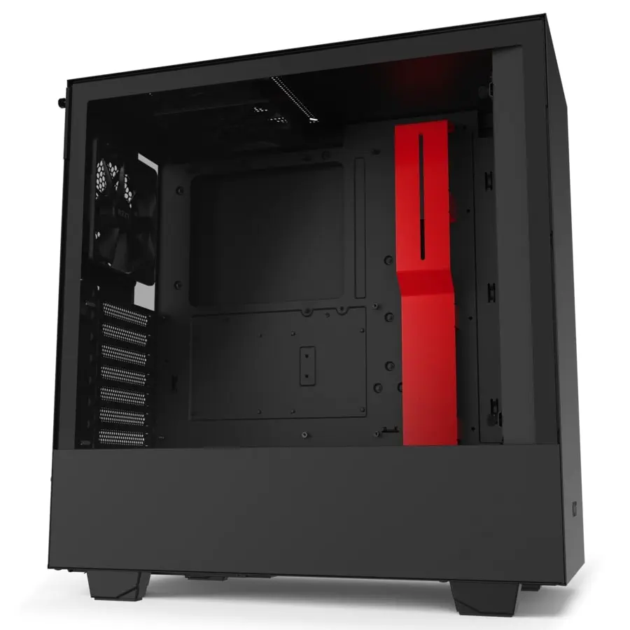 NZXT H510 CA-H510B-BR USB 3.1 Temperli Cam Mat Siyah/Kırmızı ATX Mid-Tower Gaming (Oyuncu) Kasa