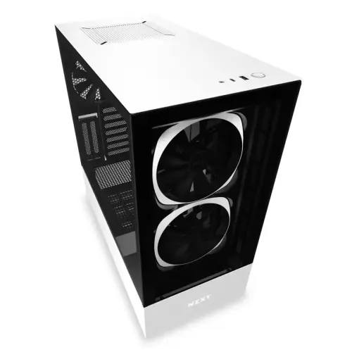 NZXT H510 Elite CA-H510E-W1 USB 3.1 RGB Temperli Cam Mat Beyaz ATX Mid-Tower Gaming (Oyuncu) Kasa