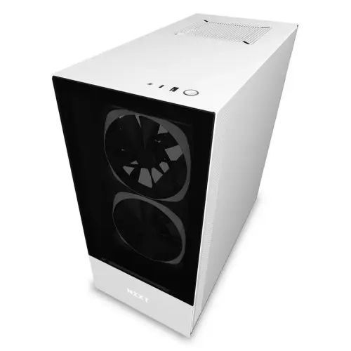 NZXT H510 Elite CA-H510E-W1 USB 3.1 RGB Temperli Cam Mat Beyaz ATX Mid-Tower Gaming (Oyuncu) Kasa