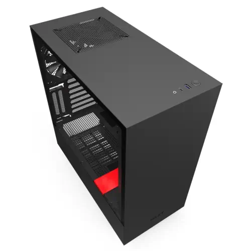 NZXT H510i CA-H510i-BR USB 3.1 Temperli Cam Mat Siyah/Kırmızı ATX Mid-Tower Gaming (Oyuncu) Kasa