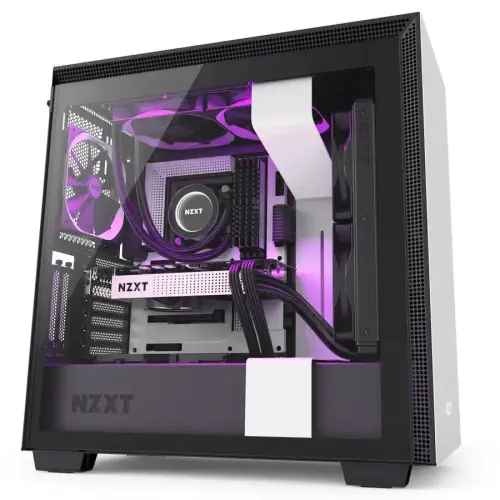 NZXT H710i CA-H710i-W1 Temperli Cam USB Type-C Mat Beyaz E-ATX Mid-Tower Gaming (Oyuncu) Kasa