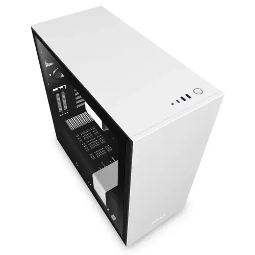 NZXT H710i CA-H710i-W1 Temperli Cam USB Type-C Mat Beyaz E-ATX Mid-Tower Gaming (Oyuncu) Kasa