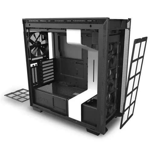 NZXT H710i CA-H710i-W1 Temperli Cam USB Type-C Mat Beyaz E-ATX Mid-Tower Gaming (Oyuncu) Kasa