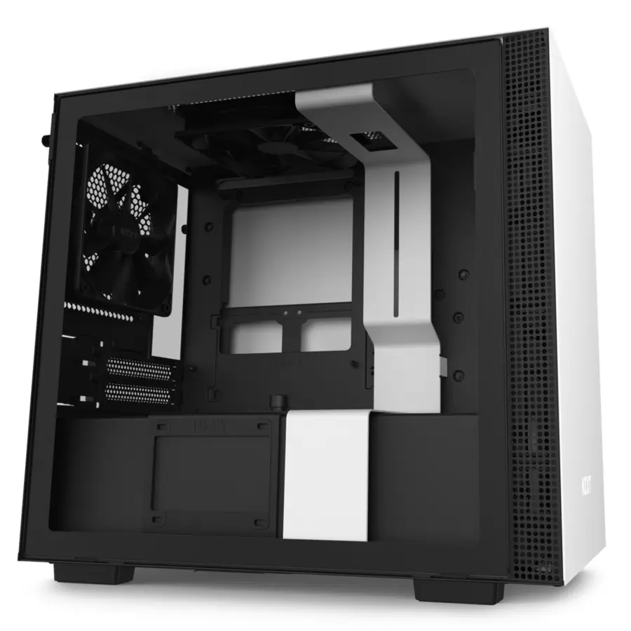 NZXT H210 CA-H210B-W1 USB 3.1 Temperli Cam Mat Beyaz/Siyah Mini-ITX Mini-Tower Gaming (Oyuncu) Kasa