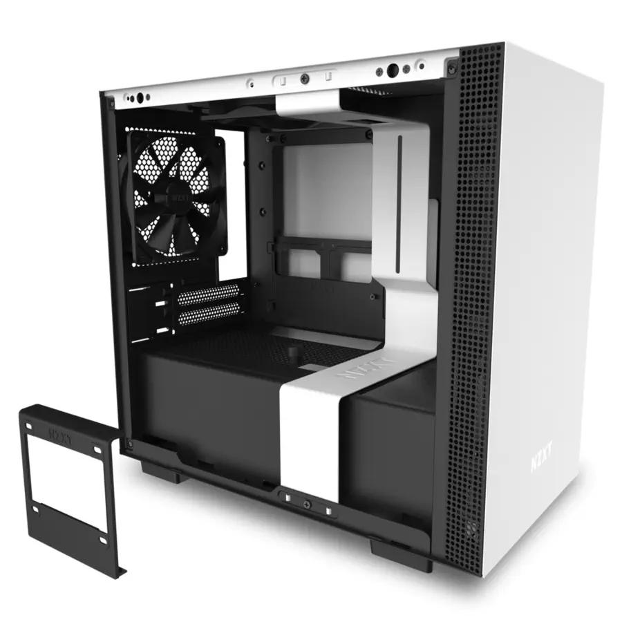 NZXT H210 CA-H210B-W1 USB 3.1 Temperli Cam Mat Beyaz/Siyah Mini-ITX Mini-Tower Gaming (Oyuncu) Kasa