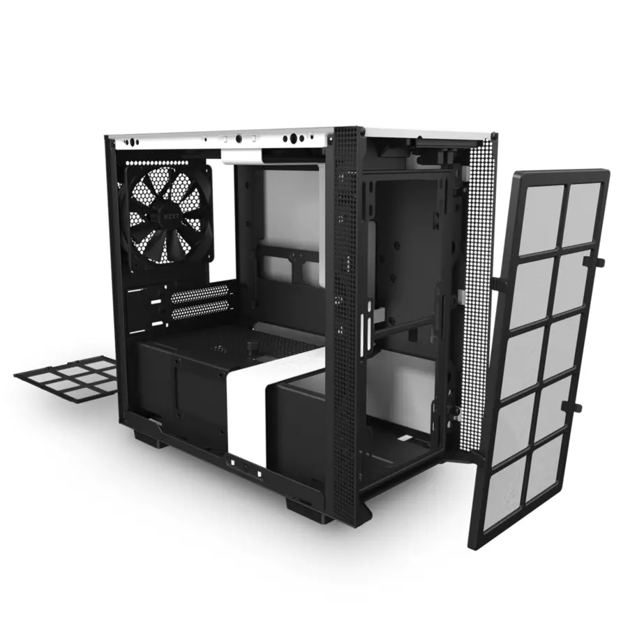 NZXT H210 CA-H210B-W1 USB 3.1 Temperli Cam Mat Beyaz/Siyah Mini-ITX Mini-Tower Gaming (Oyuncu) Kasa