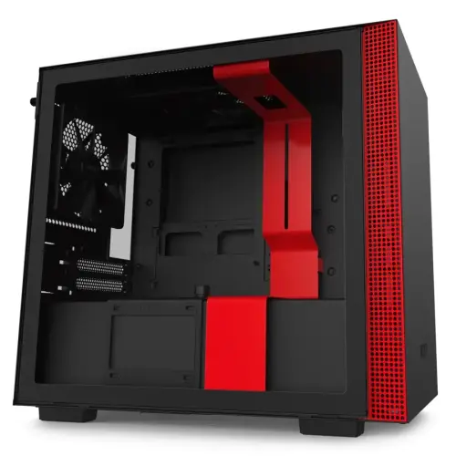 NZXT H210 CA-H210B-BR USB 3.1 Temperli Cam Mat Siyah/Kırmızı Mini-ITX Mini-Tower Gaming (Oyuncu) Kasa