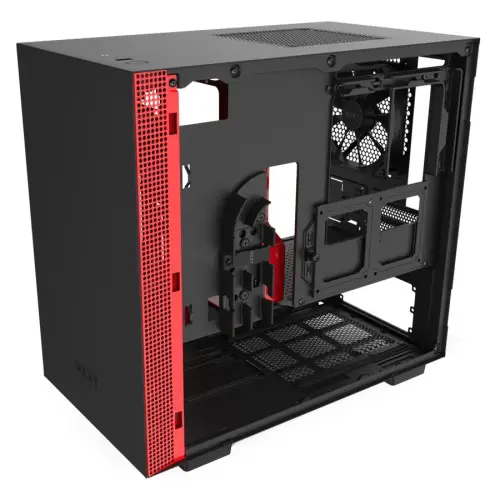 NZXT H210 CA-H210B-BR USB 3.1 Temperli Cam Mat Siyah/Kırmızı Mini-ITX Mini-Tower Gaming (Oyuncu) Kasa