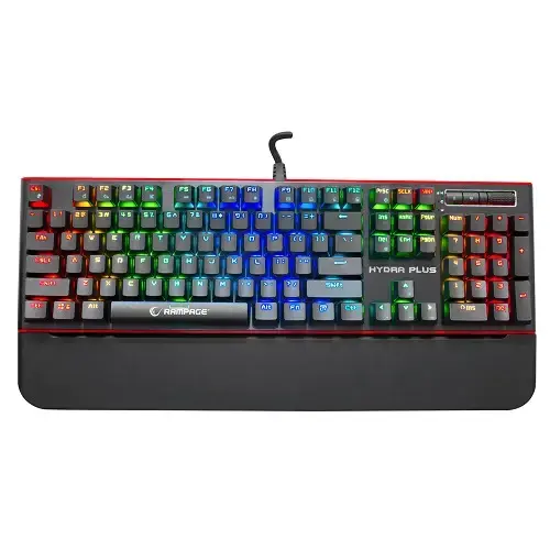 Rampage Hydra R6 Plus Blue Switch RGB TR Q Mekanik Kablolu Gaming (Oyuncu) Klavye