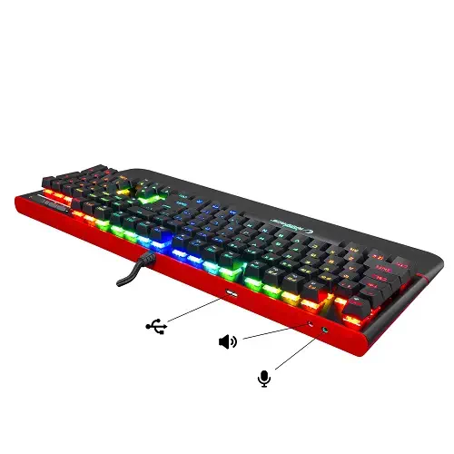 Rampage Hydra R6 Plus Blue Switch RGB TR Q Mekanik Kablolu Gaming (Oyuncu) Klavye