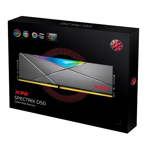 XPG Spectrix D50 RGB AX4U360038G18A-DT50 16GB (2x8GB) DDR4 3600MHz CL18 Gaming (Oyuncu) Ram
