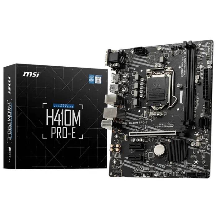 MSI H410M PRO-E Intel H410 Soket 1200 DDR4 2933MHz mATX Gaming (Oyuncu) Anakart