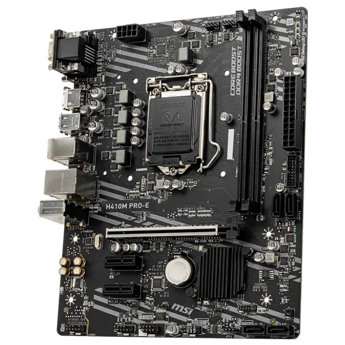 MSI H410M PRO-E Intel H410 Soket 1200 DDR4 2933MHz mATX Gaming (Oyuncu) Anakart