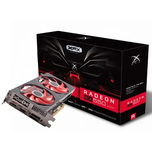 XFX AMD Radeon RX 550 Double Dissipation RX-550P4PFG5 4GB GDDR5 128Bit DX12 Gaming (Oyuncu) Ekran Kartı