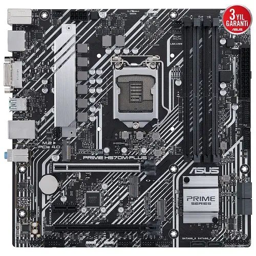 Asus Prime H570M-PLUS Intel H570 Soket 1200 DDR4 4600(OC)MHz mATX Gaming (Oyuncu) Anakart