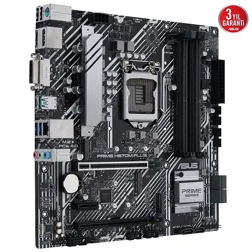 Asus Prime H570M-PLUS Intel H570 Soket 1200 DDR4 4600(OC)MHz mATX Gaming (Oyuncu) Anakart