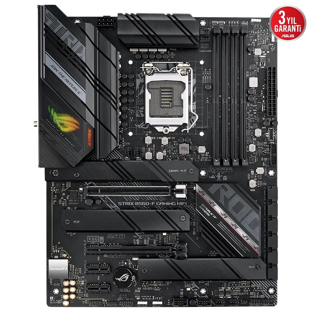 Asus ROG Strix B560-F Gaming WIFI Intel B560 Soket 1200 DDR4 5000(OC)MHz ATX Gaming (Oyuncu) Anakart