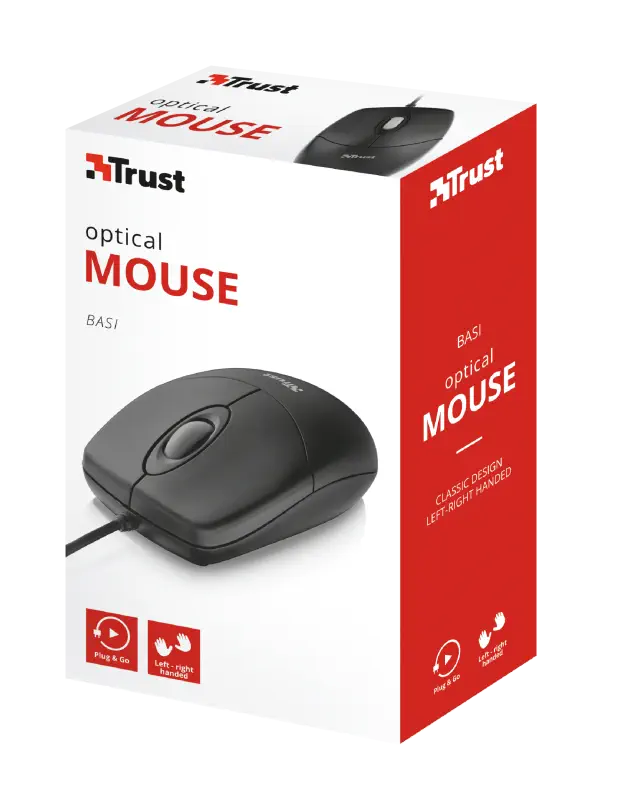 Trust Basi 16591 1000DPI 3 Tuş Optik USB Siyah Kablolu Mouse