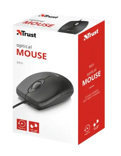 Trust Basi 16591 1000DPI 3 Tuş Optik USB Siyah Kablolu Mouse