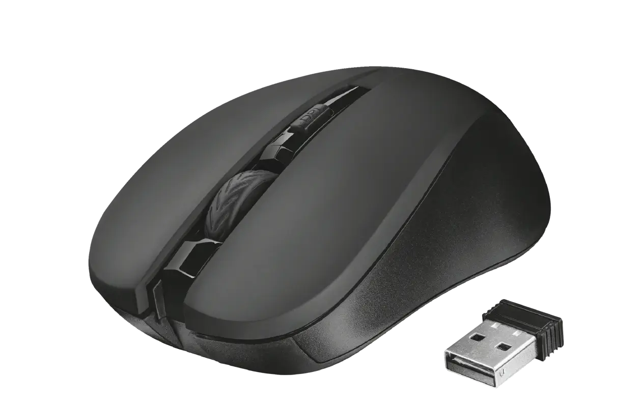 Trust Mydo Silent Click 21869 1800DPI 4 Tuş Optik USB Siyah Kablosuz Mouse