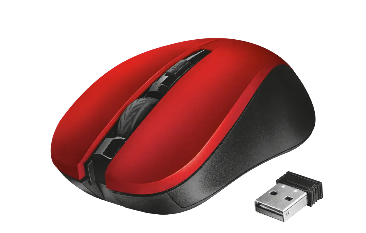Trust Mydo Silent Click 21871 1800DPI 4 Tuş Optik USB Kırmızı Kablosuz Mouse