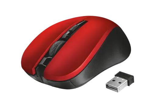 Trust Mydo Silent Click 21871 1800DPI 4 Tuş Optik USB Kırmızı Kablosuz Mouse
