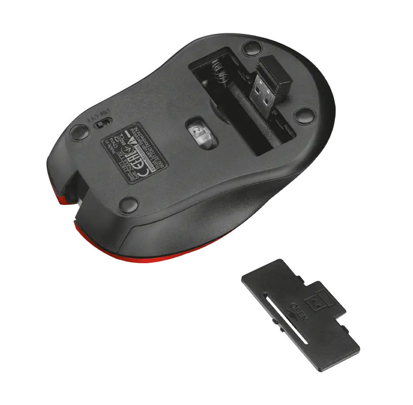 Trust Mydo Silent Click 21871 1800DPI 4 Tuş Optik USB Kırmızı Kablosuz Mouse