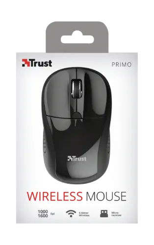 Trust Primo 20322 1600DPI 4 Tuş Optik USB Siyah Kablosuz  Mouse