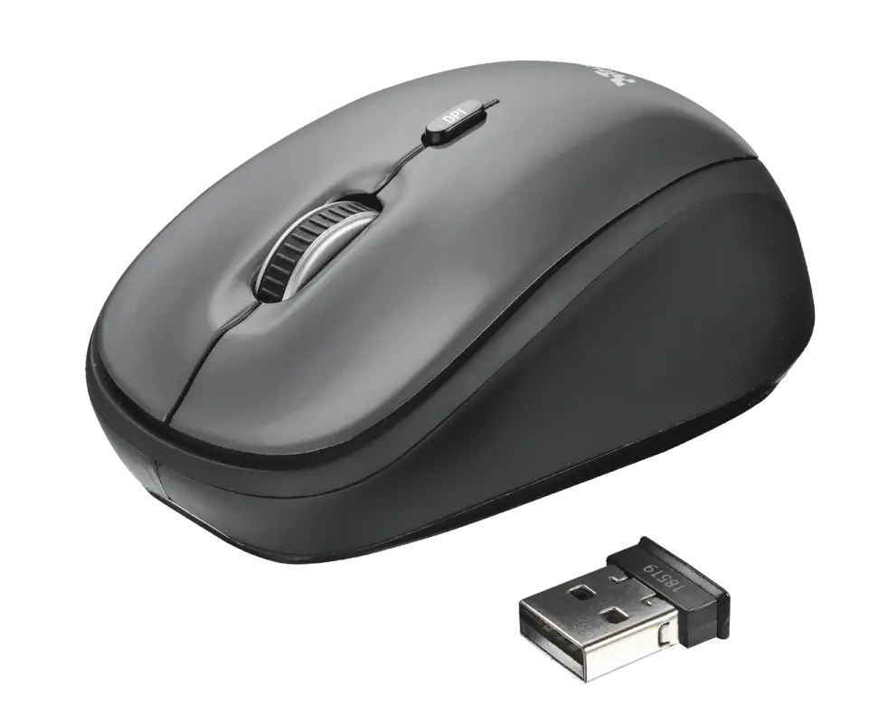Trust YVI 18519 1600DPI 4 Tuş Nano USB Siyah Kablosuz Mouse
