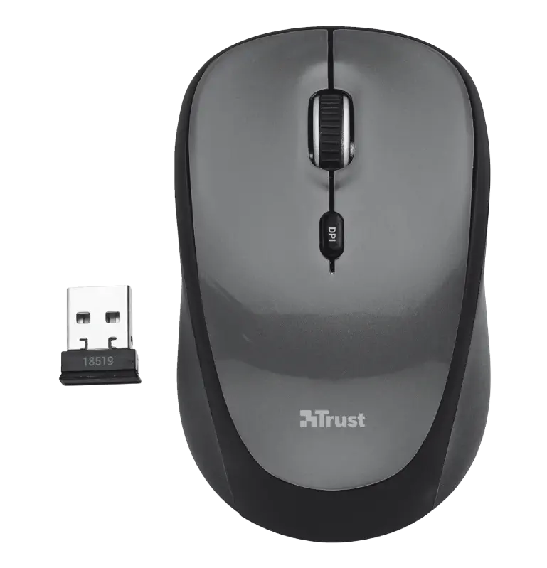 Trust YVI 18519 1600DPI 4 Tuş Nano USB Siyah Kablosuz Mouse