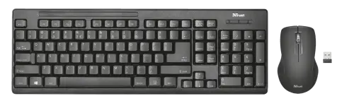 Trust Ziva 22118 USB TR Q Siyah Kablosuz Klavye Mouse Set