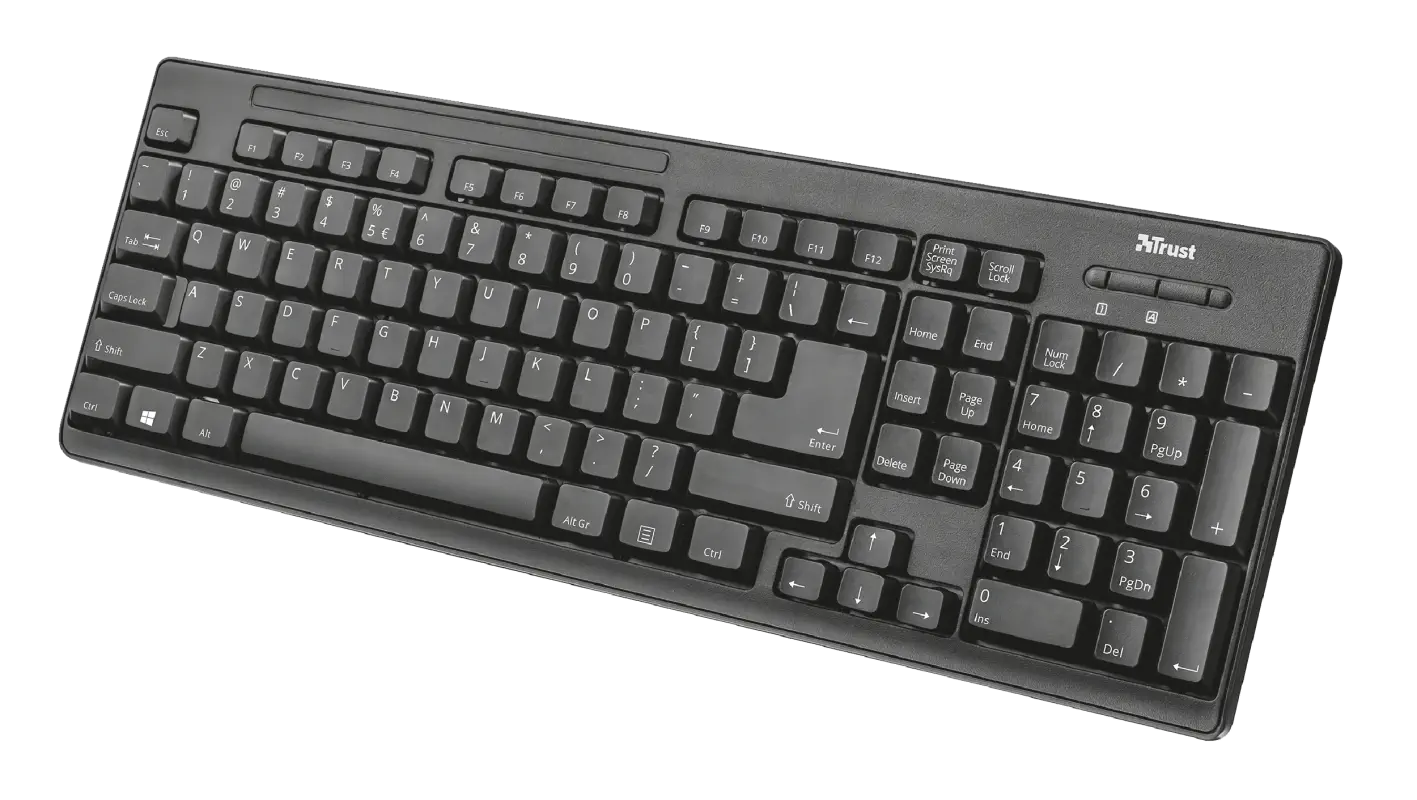 Trust Ziva 22118 USB TR Q Siyah Kablosuz Klavye Mouse Set