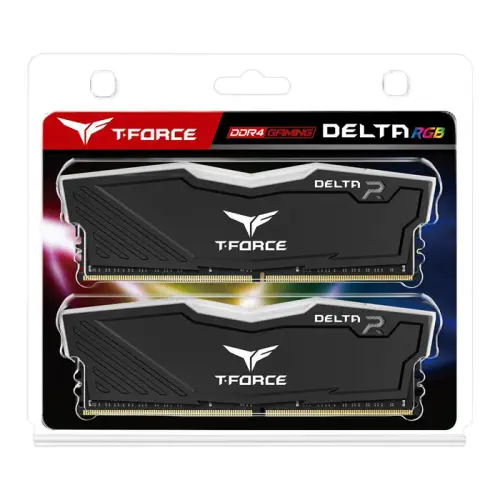 Team T-Force Delta RGB Black 32GB (2x16GB) 3200MHz CL16 DDR4 Gaming Ram (TF3D432G3200HC16FDC01)