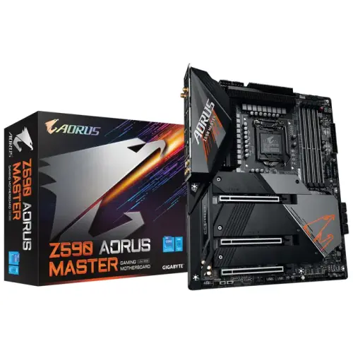 Gigabyte Z590 Aorus Master Intel Z590 Soket 1200 DDR4 5400(OC)MHz ATX Gaming (Oyuncu) Anakart