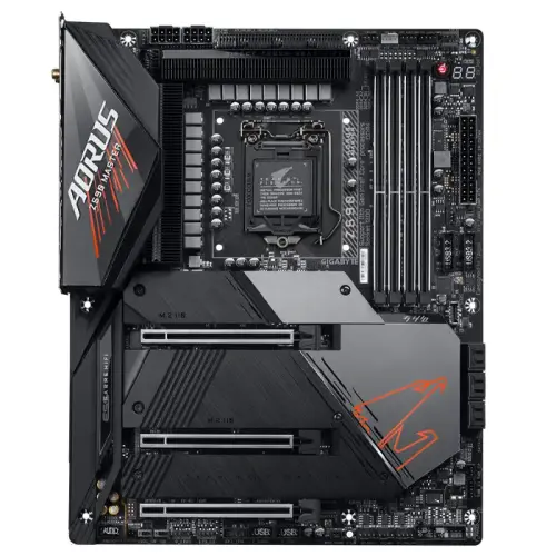 Gigabyte Z590 Aorus Master Intel Z590 Soket 1200 DDR4 5400(OC)MHz ATX Gaming (Oyuncu) Anakart