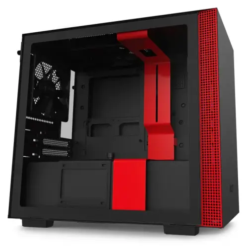 NZXT H210i CA-H210i-BR USB 3.1 Temperli Cam Mat Siyah/Kırmızı Mini-ITX Mini-Tower Gaming (Oyuncu) Kasa