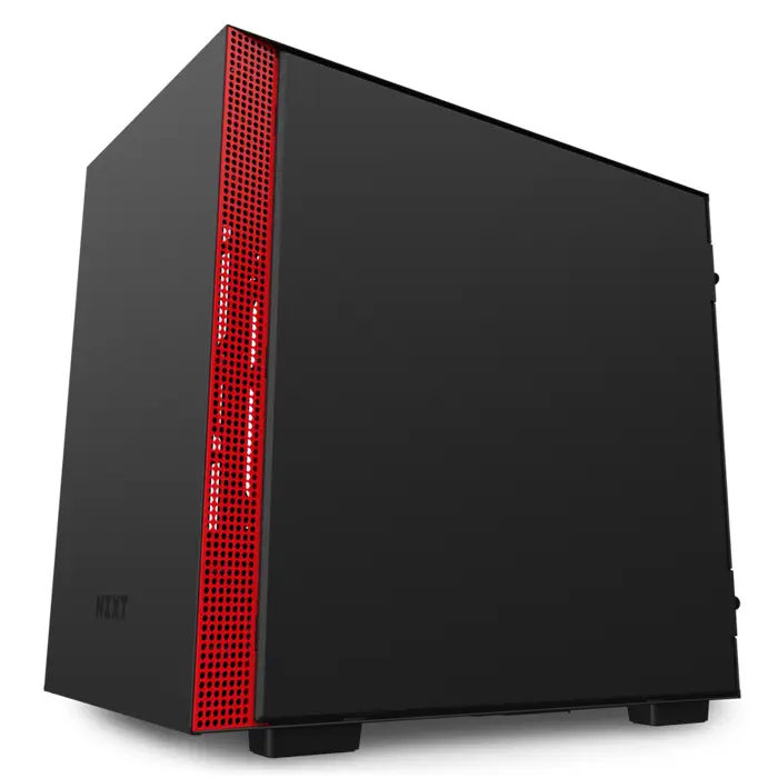 NZXT H210i CA-H210i-BR USB 3.1 Temperli Cam Mat Siyah/Kırmızı Mini-ITX Mini-Tower Gaming (Oyuncu) Kasa