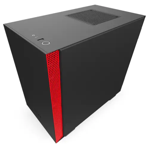 NZXT H210i CA-H210i-BR USB 3.1 Temperli Cam Mat Siyah/Kırmızı Mini-ITX Mini-Tower Gaming (Oyuncu) Kasa