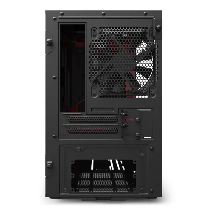 NZXT H210i CA-H210i-BR USB 3.1 Temperli Cam Mat Siyah/Kırmızı Mini-ITX Mini-Tower Gaming (Oyuncu) Kasa