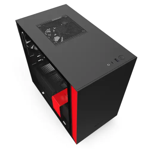 NZXT H210i CA-H210i-BR USB 3.1 Temperli Cam Mat Siyah/Kırmızı Mini-ITX Mini-Tower Gaming (Oyuncu) Kasa