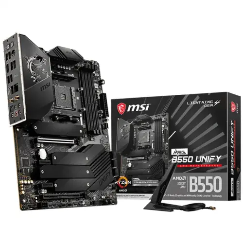 MSI MEG B550 UNIFY AMD B550 Soket AM4 DDR4 5100(OC)MHz ATX Gaming (Oyuncu) Anakart
