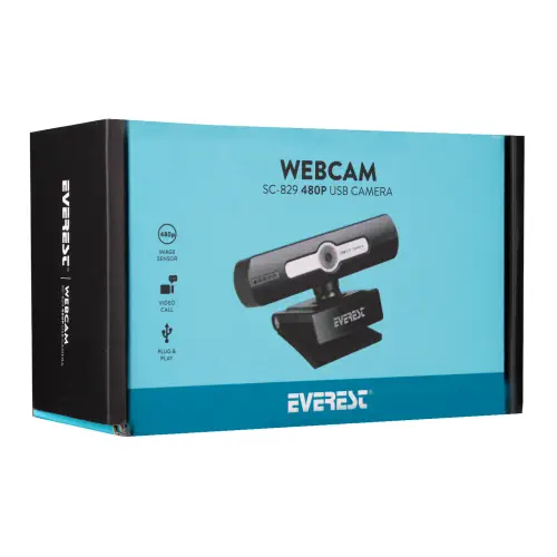 Everest SC-829 480p USB Harici Mikrofonlu Webcam