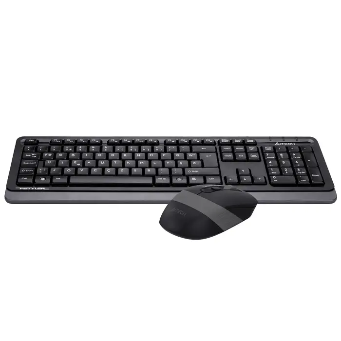 A4 Tech FG1010 USB TR F Gri Kablosuz Klavye Mouse Set