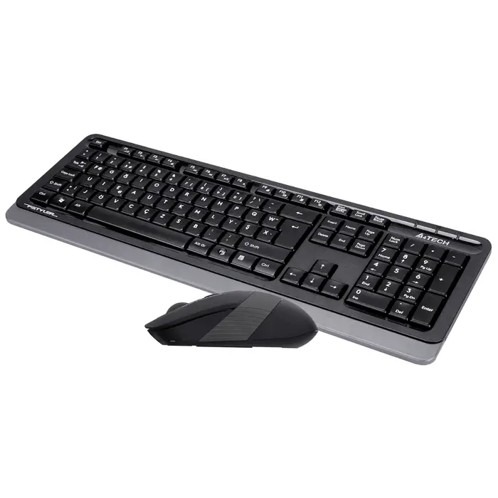 A4 Tech FG1010 USB TR F Gri Kablosuz Klavye Mouse Set