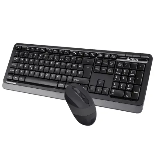 A4 Tech FG1010 USB TR F Gri Kablosuz Klavye Mouse Set