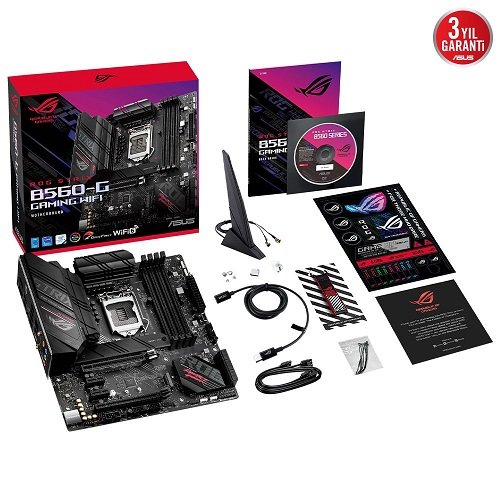 Asus ROG Strix B560-G Gaming WIFI Intel B560 Soket 1200 DDR4 5000(OC)MHz mATX Gaming (Oyuncu) Anakart