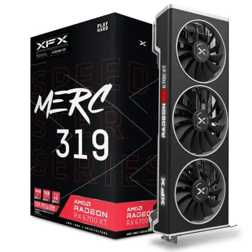 XFX Speedster MERC 319 AMD Radeon RX 6700 XT Black RX-67XTYTBDP 12GB GDDR6 192Bit DX12 Gaming (Oyuncu) Ekran Kartı