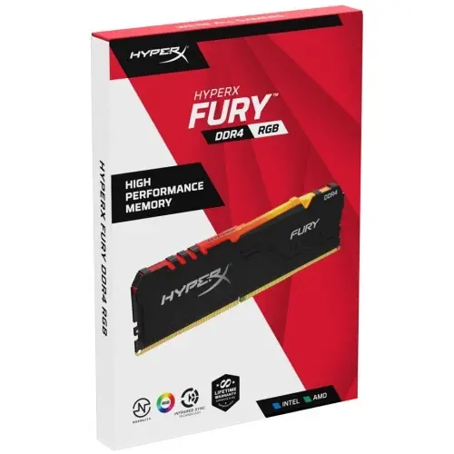 HyperX Fury RGB HX436C18FB4A/16 16GB (1x16GB) DDR4 3600MHz CL18 Gaming Ram (Bellek)